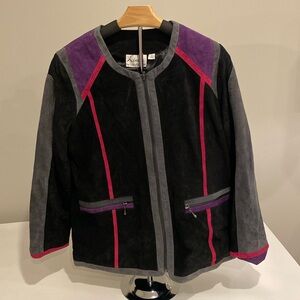 NWT: Linea by Louis Dell’Olia leather bomber jacket, size M